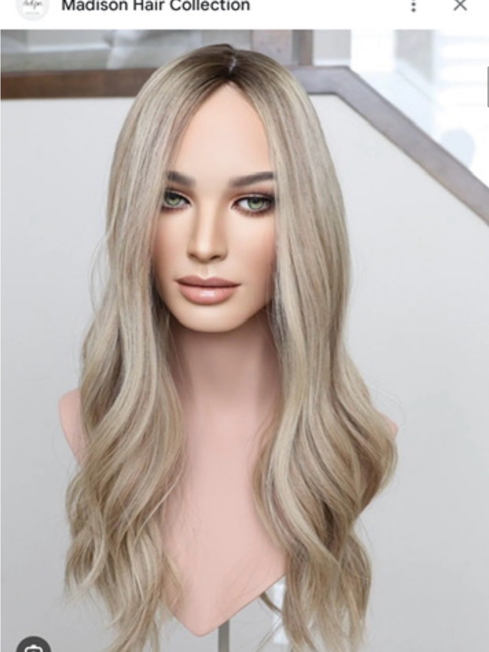 Madison Hair Topper 22" 9"x9" Silk Topper Blonde Rooted NWT